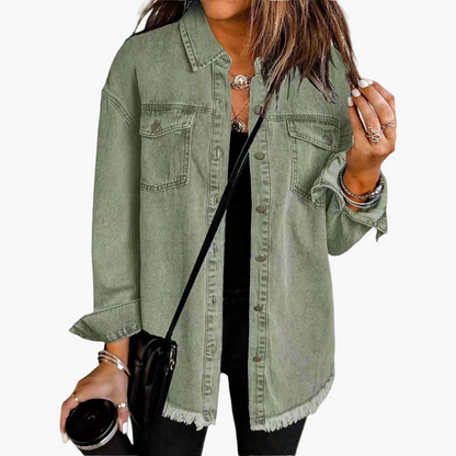 Legere Jeansjacke im urbanen Stil für Damen – Trendiger und vielseitiger Look