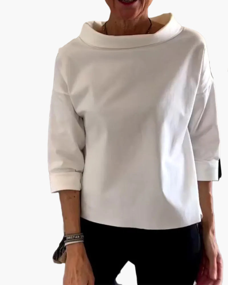 Elegant topp med ståkrage för dam – modern och mångsidig stil