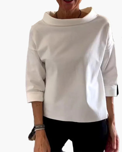 Elegant topp med ståkrage för dam – modern och mångsidig stil