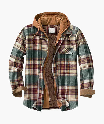 Herre overshirt i urban afslappet stil med tern til efterår og vinter