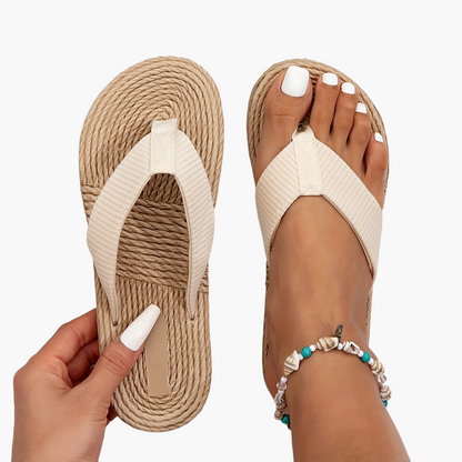Sandales d'été plates minimalistes pour femme, style décontracté et chic