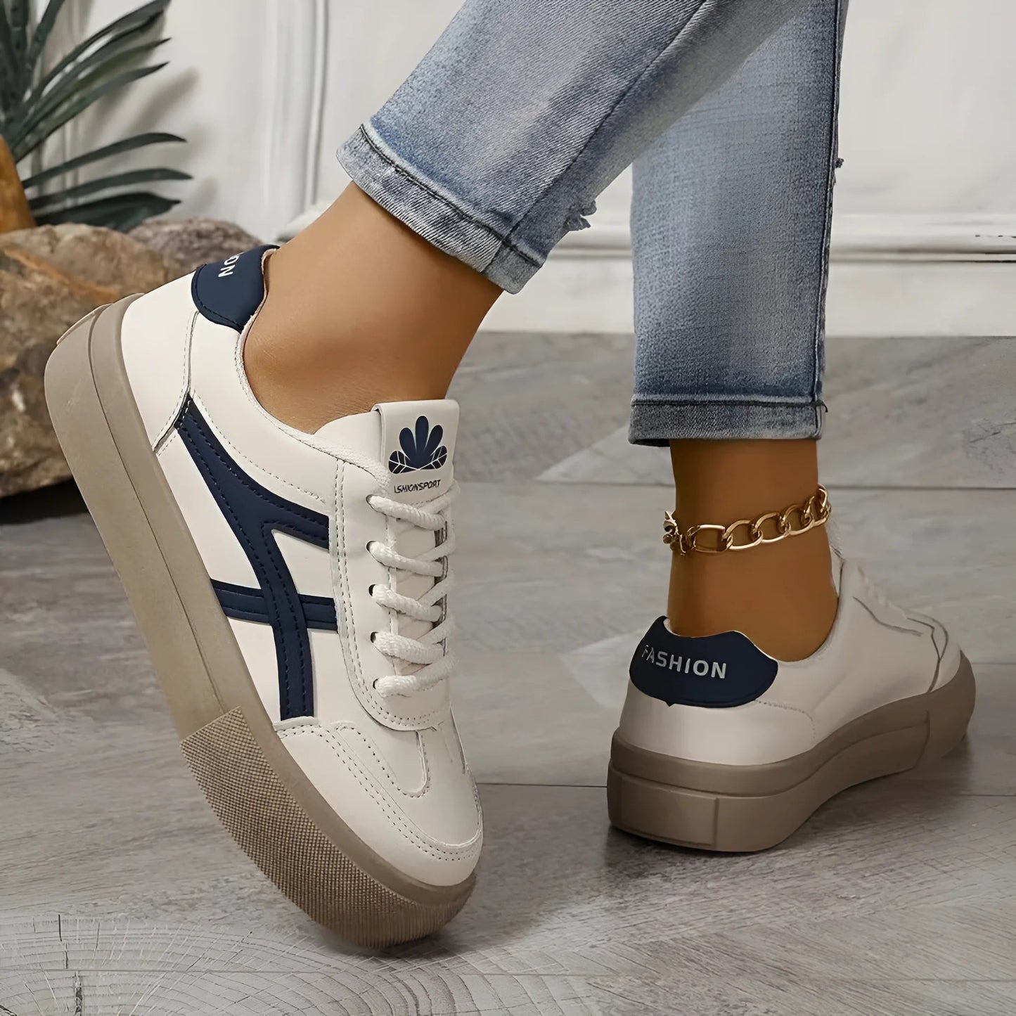 Zapatillas ortopédicas para mujer estilo retro para confort diario y caminata urbana