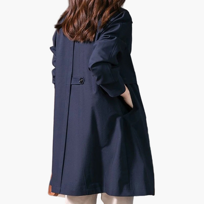 Cappotto trench corto donna elegante stile classico per ufficio e uscite casual