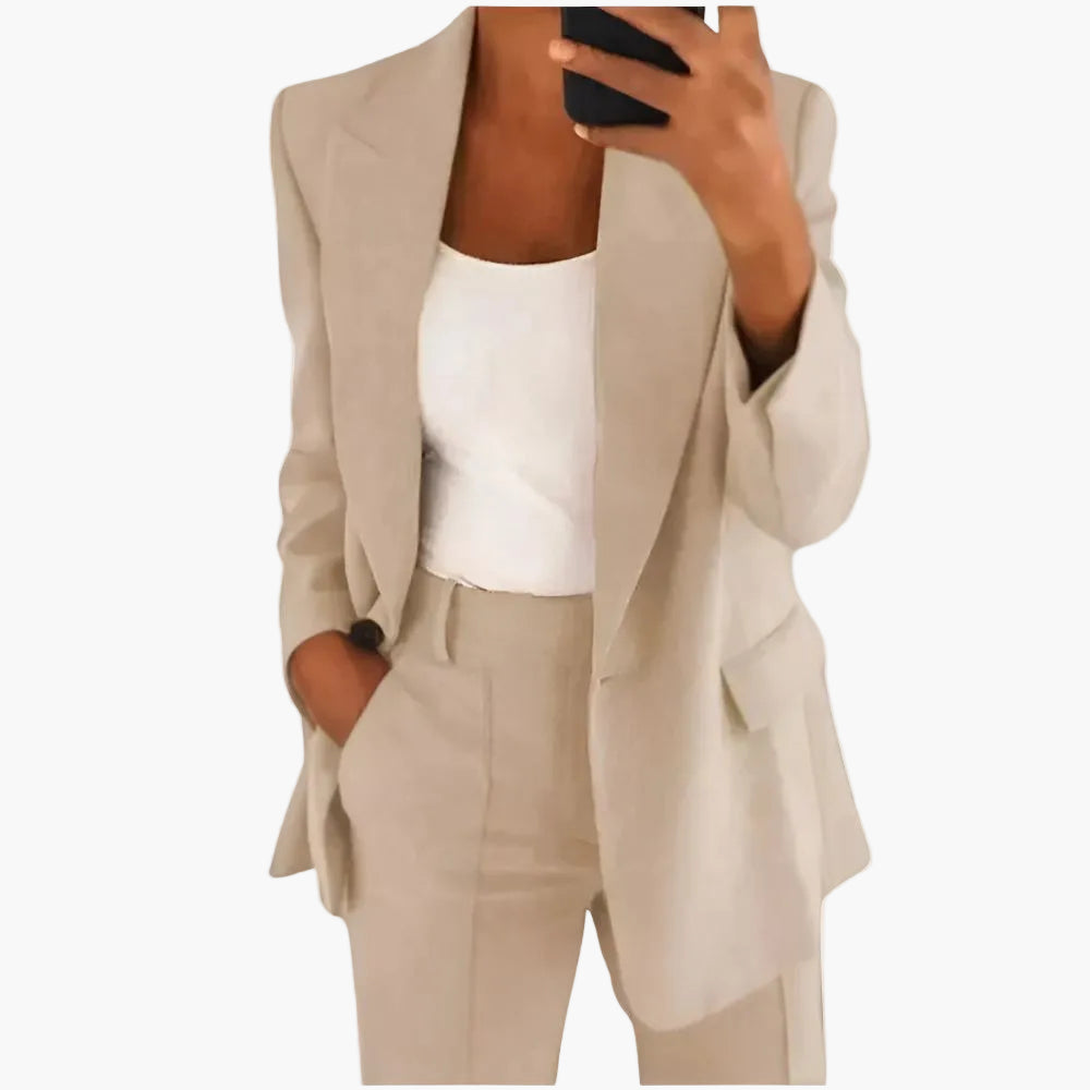 Tailleur Pantalon Femme Élégant Style Moderne pour Bureau et Occasions Spéciales