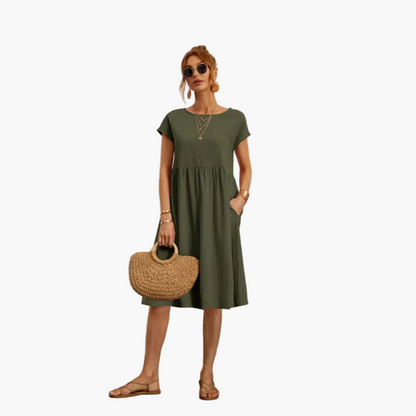 Robe d'été femme coupe ample style décontracté chic pour sorties et vacances