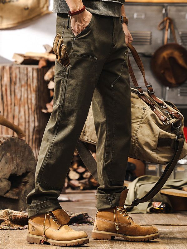 Robuste gerade Herren-Arbeitshose im Workwear-Stil, für Alltag oder Outdoor  