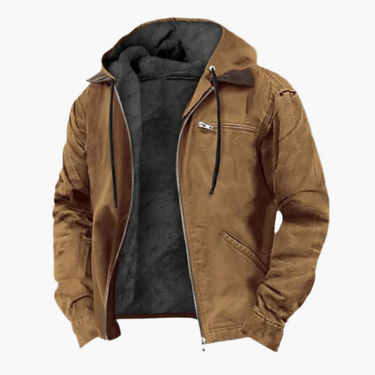 Chaqueta con capucha para hombre estilo casual con bolsillos con cremallera ideal para otoño e invierno