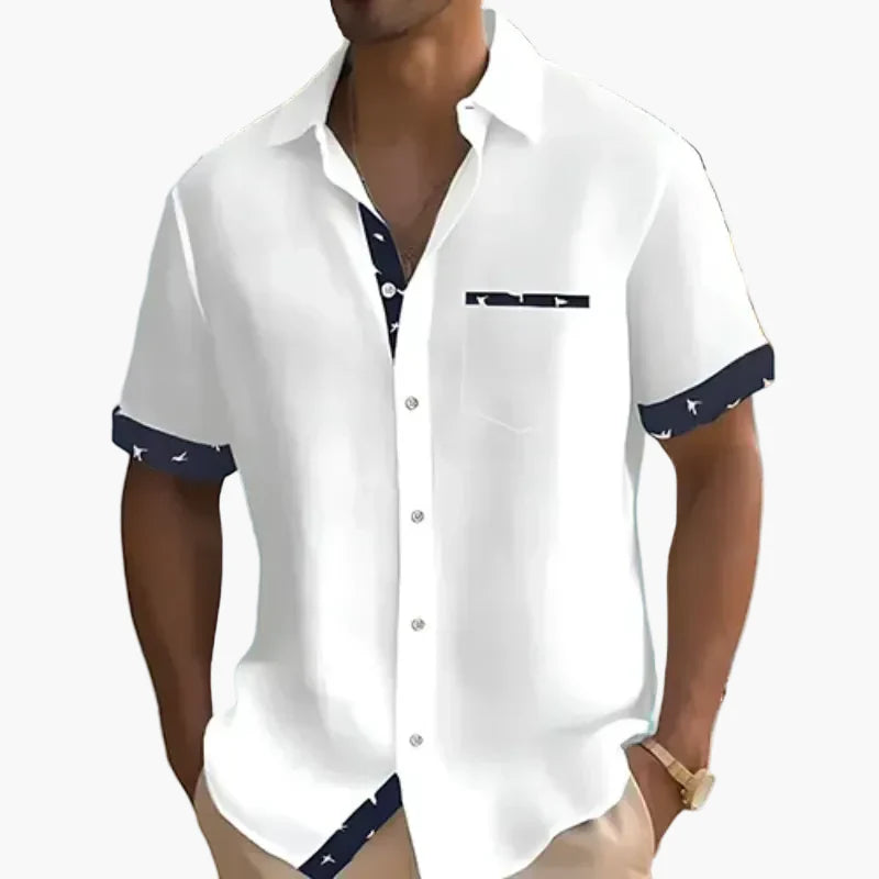Camicia informale uomo stile estivo a maniche corte – ideale per uscite e vacanze