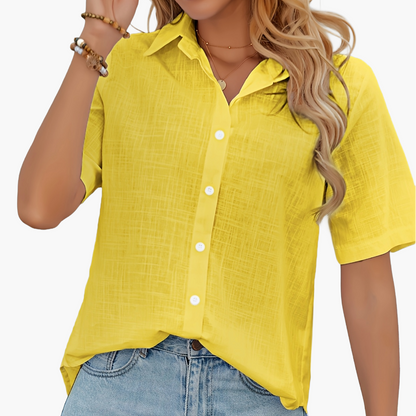 Chemise décontractée à imprimé cœur pour femme – Style estival tendance