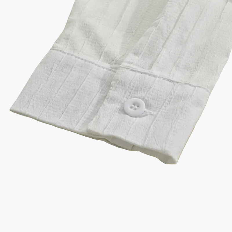 Chemise Homme Élégante à Rayures Style Décontracté Chic – Manches Longues et Col à Revers