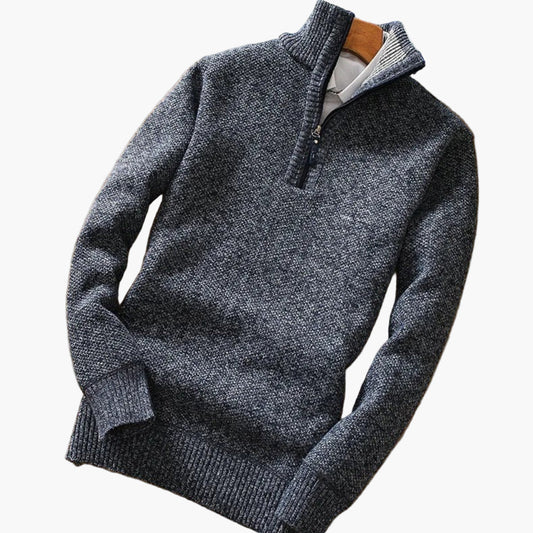 Pull Homme Demi-Zip Style Moderne Décontracté