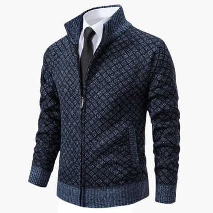 Chaqueta con cremallera elegante para hombre estilo negocios casual