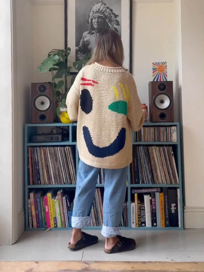 Comfortabele artistieke stijl trui voor dames – Ontspannen en originele look