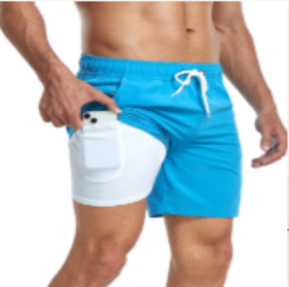 Costume da bagno uomo stile sportivo con tasca integrata – Ideale per spiaggia e attività estive