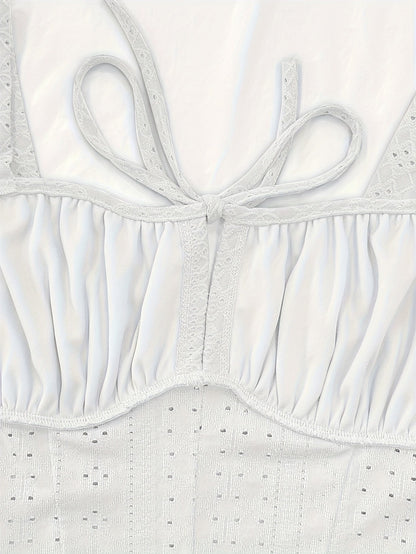 Dames bustier in corsetstijl met chique borduursel voor lente en zomer