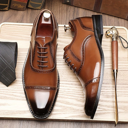 Zapatos de vestir elegantes para hombre con cordones, estilo business y diario