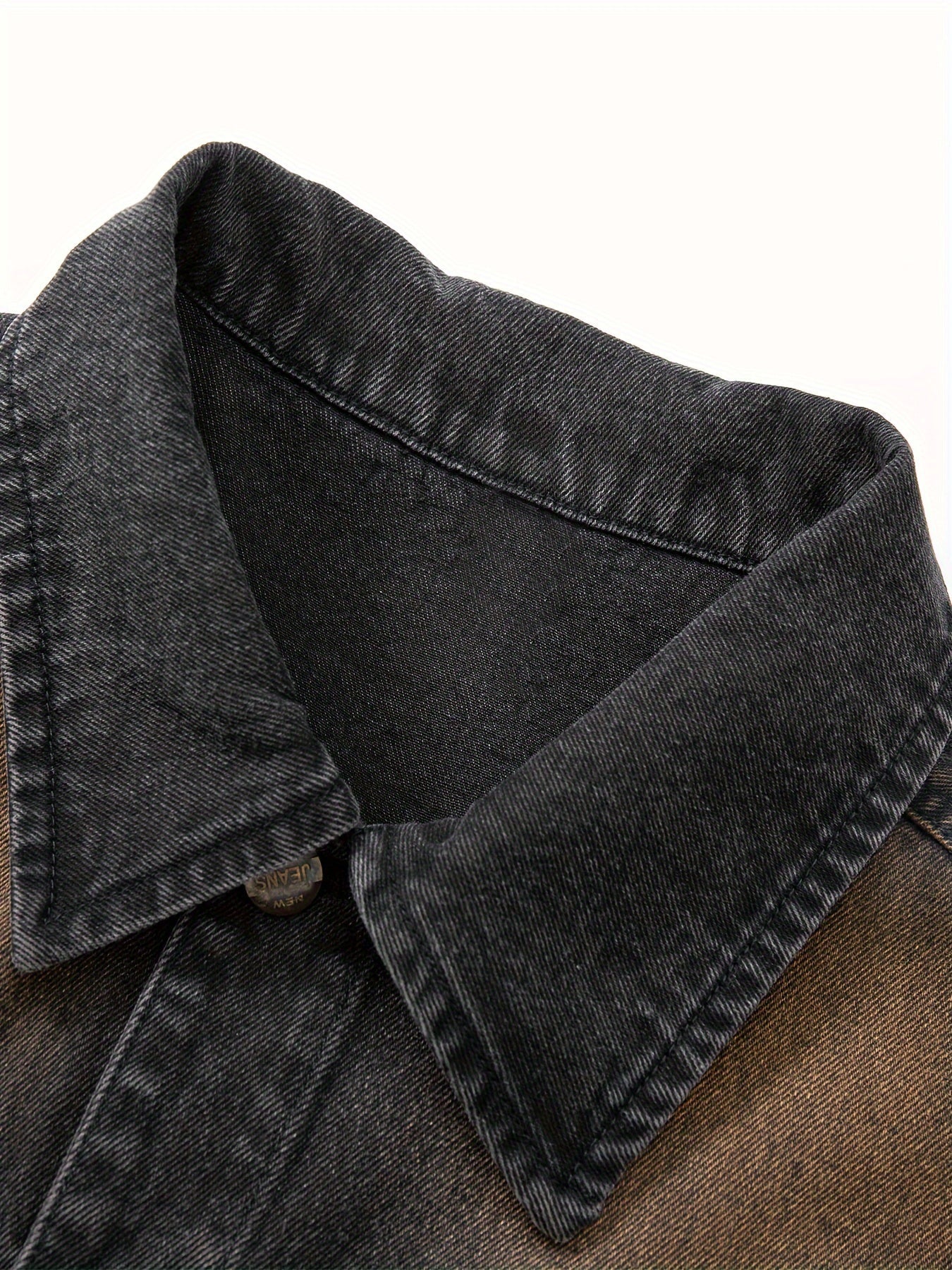 Gilet sans manches homme en jean délavé noir avec effet vieilli