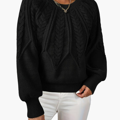 Pull Femme Style Décontracté Chic à Motif Torsadé pour Automne et Printemps
