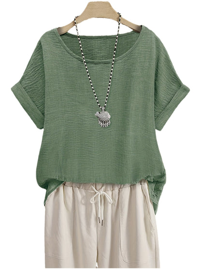 Blouse Décontractée Femme Manches Courtes Style Chic pour Été et Loisirs