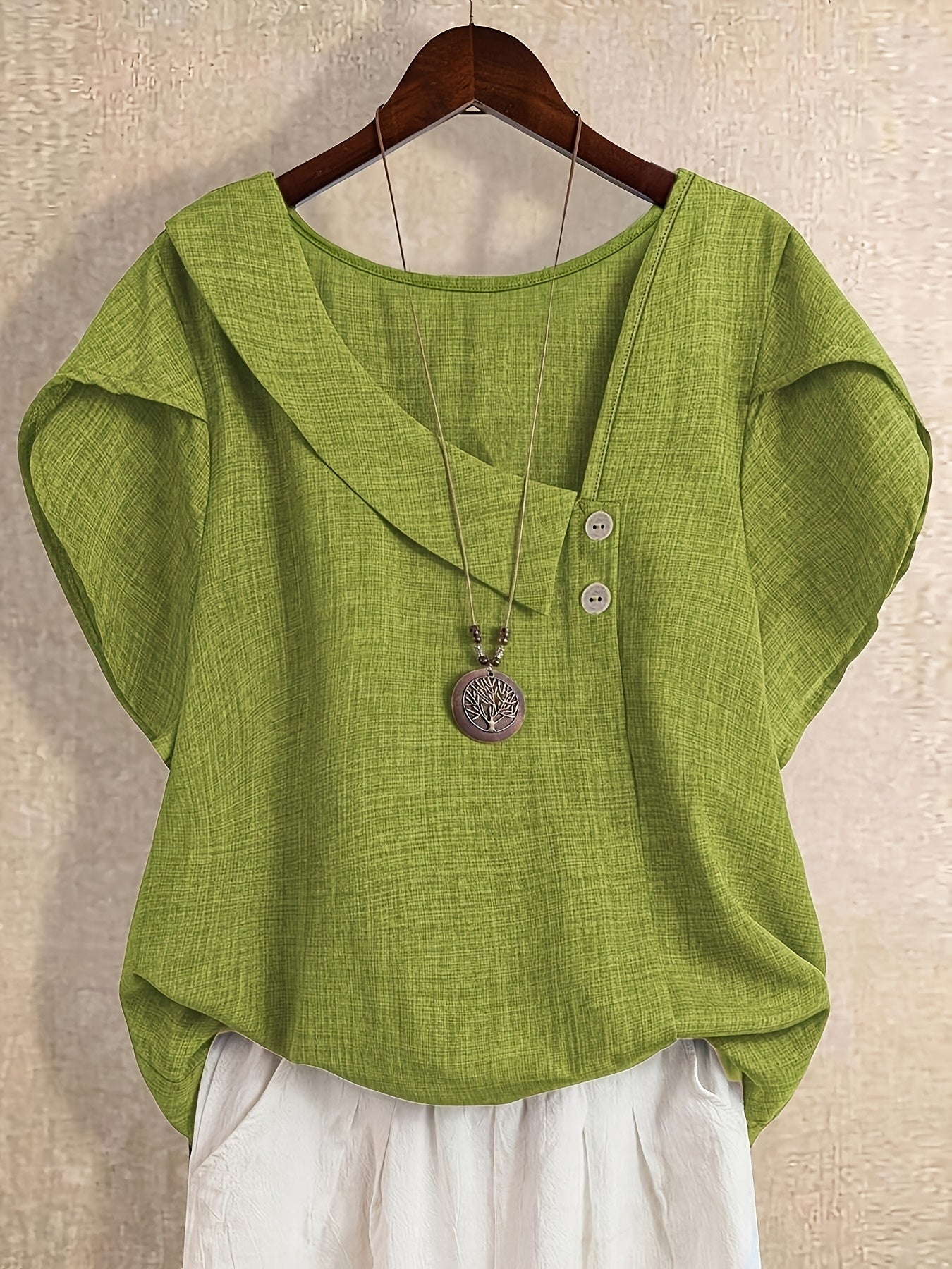 Blouse Tunique Femme Style Asymétrique Décontracté Élégant