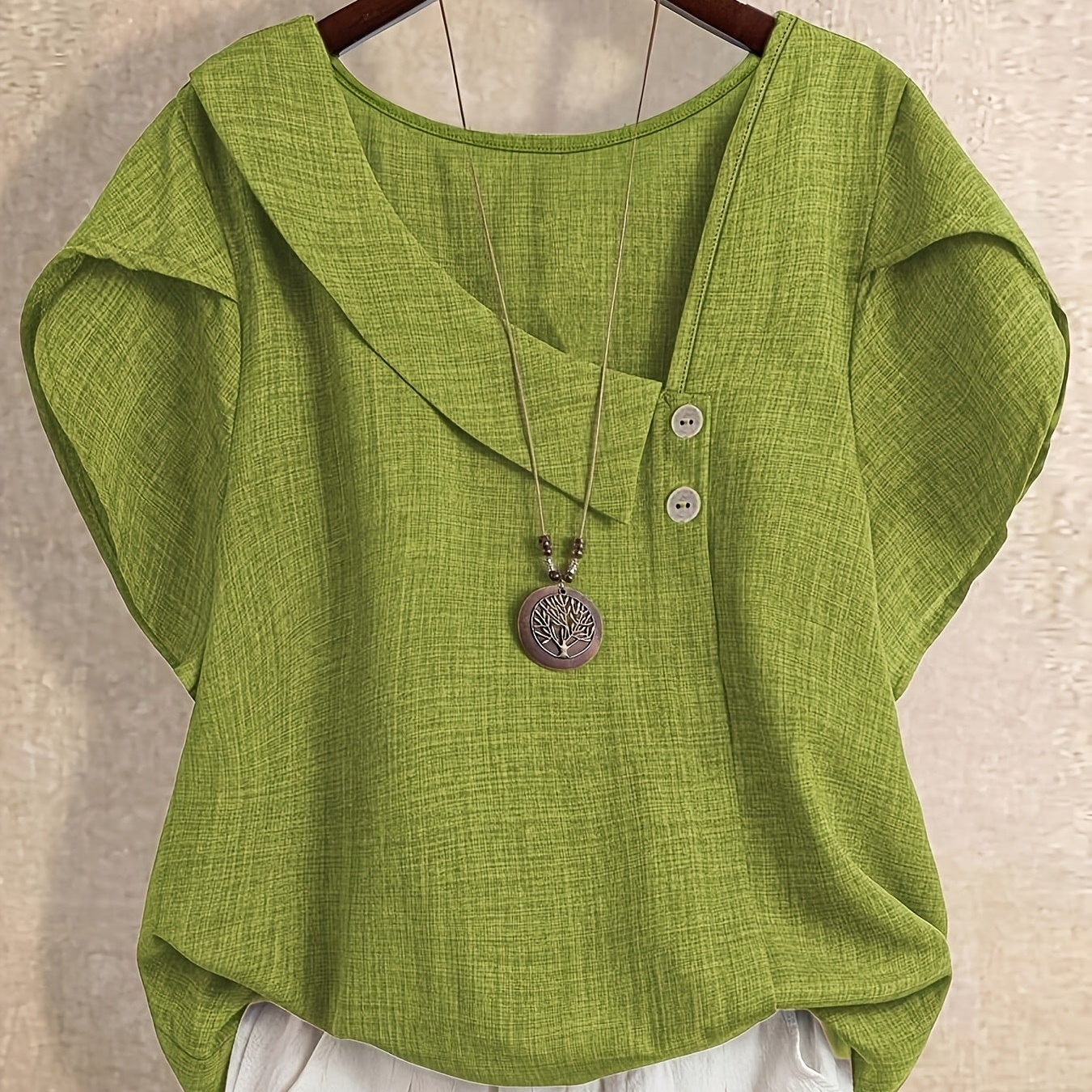Blouse Tunique Femme Style Asymétrique Décontracté Élégant