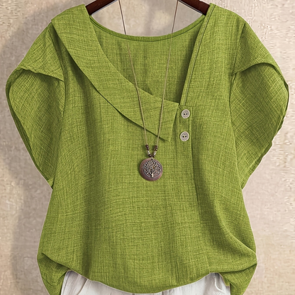 Blouse Tunique Femme Style Asymétrique Décontracté Élégant