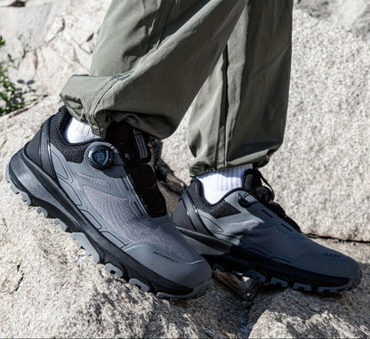 Chaussures de Randonnée Mixtes Noires avec Système de Laçage Rapide et Semelle Crantée