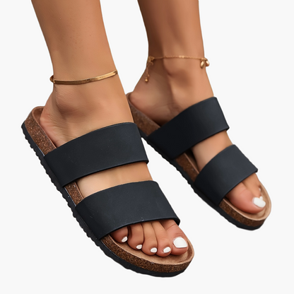 Sandali casual con doppia fascia da donna – Stile estivo comodo per tutti i giorni