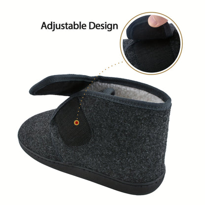 Pantofole alte confortevoli con velcro da uomo – Stile classico e supporto ottimale