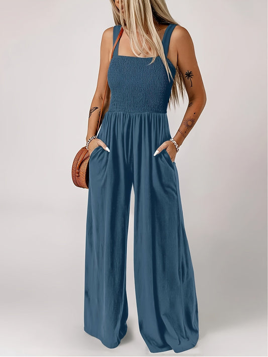 Elegant wide-leg jumpsuit for women – Chic casual style spring/summer