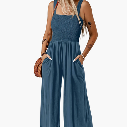 Combinaison élégante à jambes larges pour femme – Style décontracté chic printemps/été