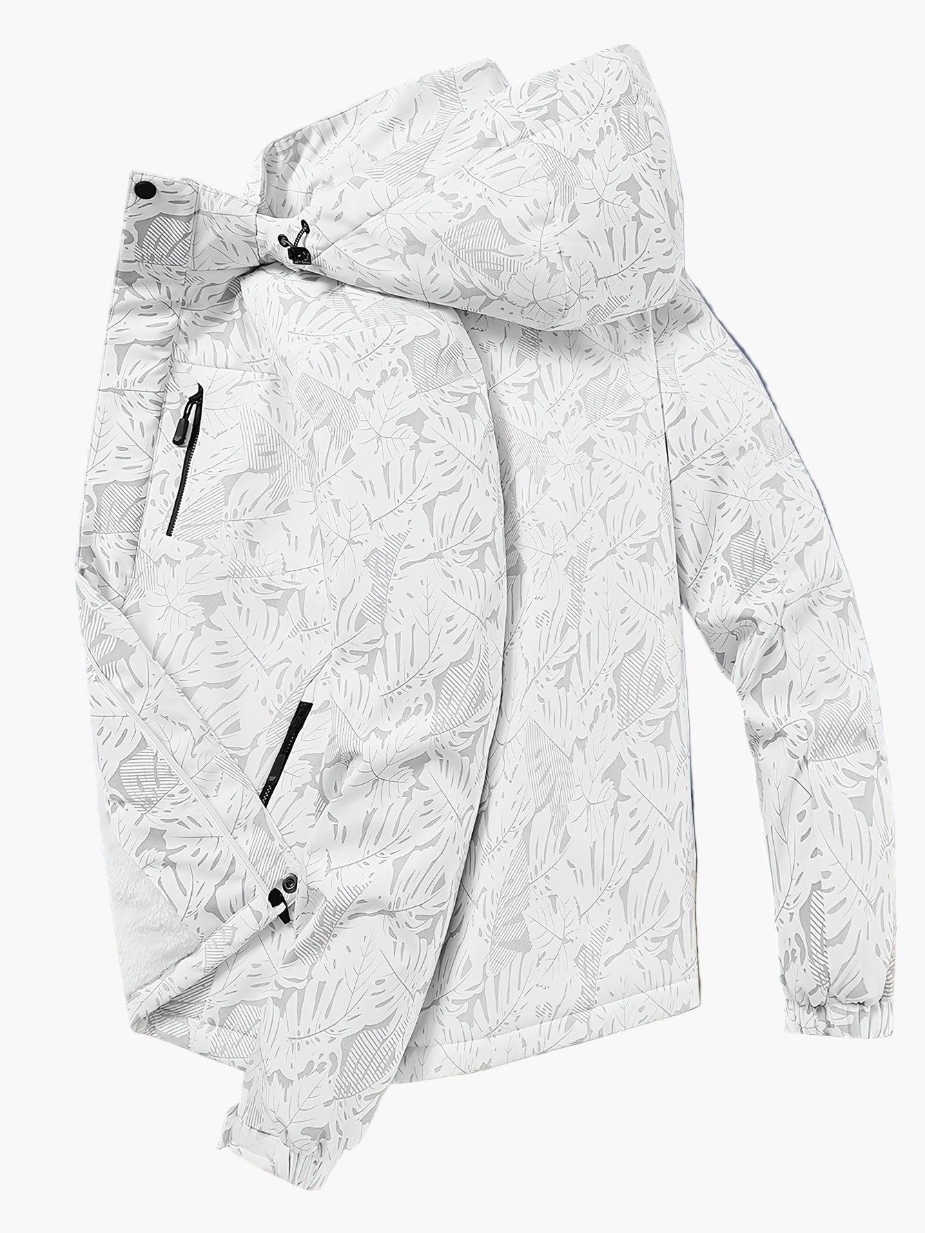 Vandtæt herre regnjakke med hætte – Sporty og urban stil, ideel til udendørs brug