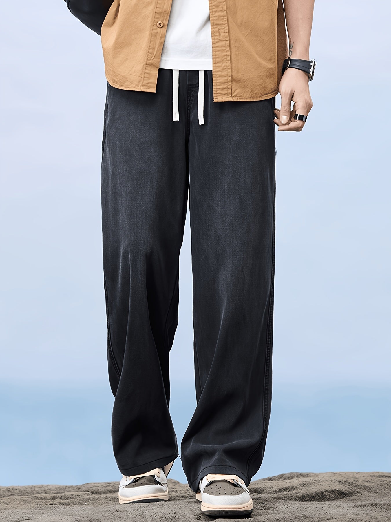 Pantalón casual de pierna recta para hombre estilo urbano para ocio y fin de semana