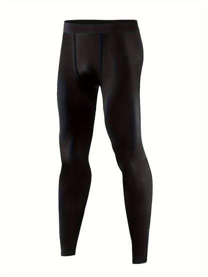 Lot de 3 Pantalons de Compression Homme Noirs Doublés Thermiques