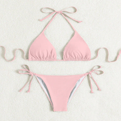 Vanessa – Jednokolorowy bikini do wiązania