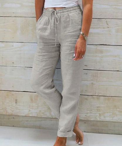 Women's Casual Jogger-Style Pants with Elastic Waist for Leisure and Everyday Wear