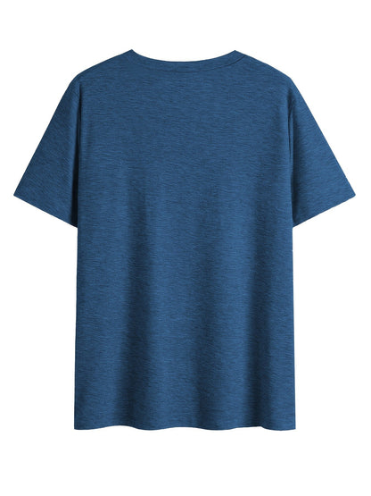Afslappet dame-T-shirt med V-hals og boheme blomsterprint til sommeren