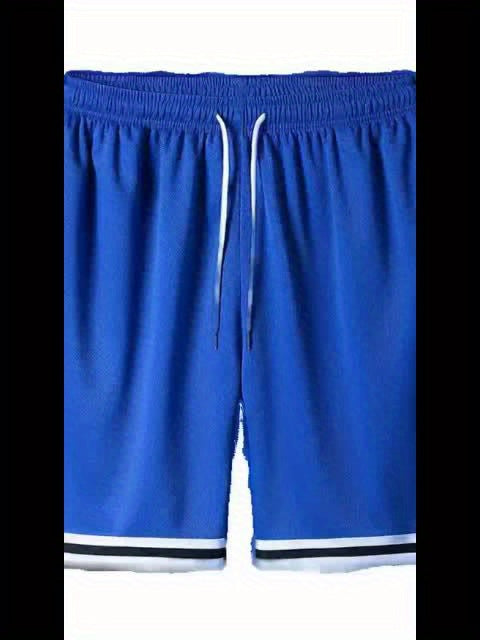 Lässige Herren Basketball-Sportshorts, 2er-Pack, mit Kordelzug, ideal für Training und Alltag