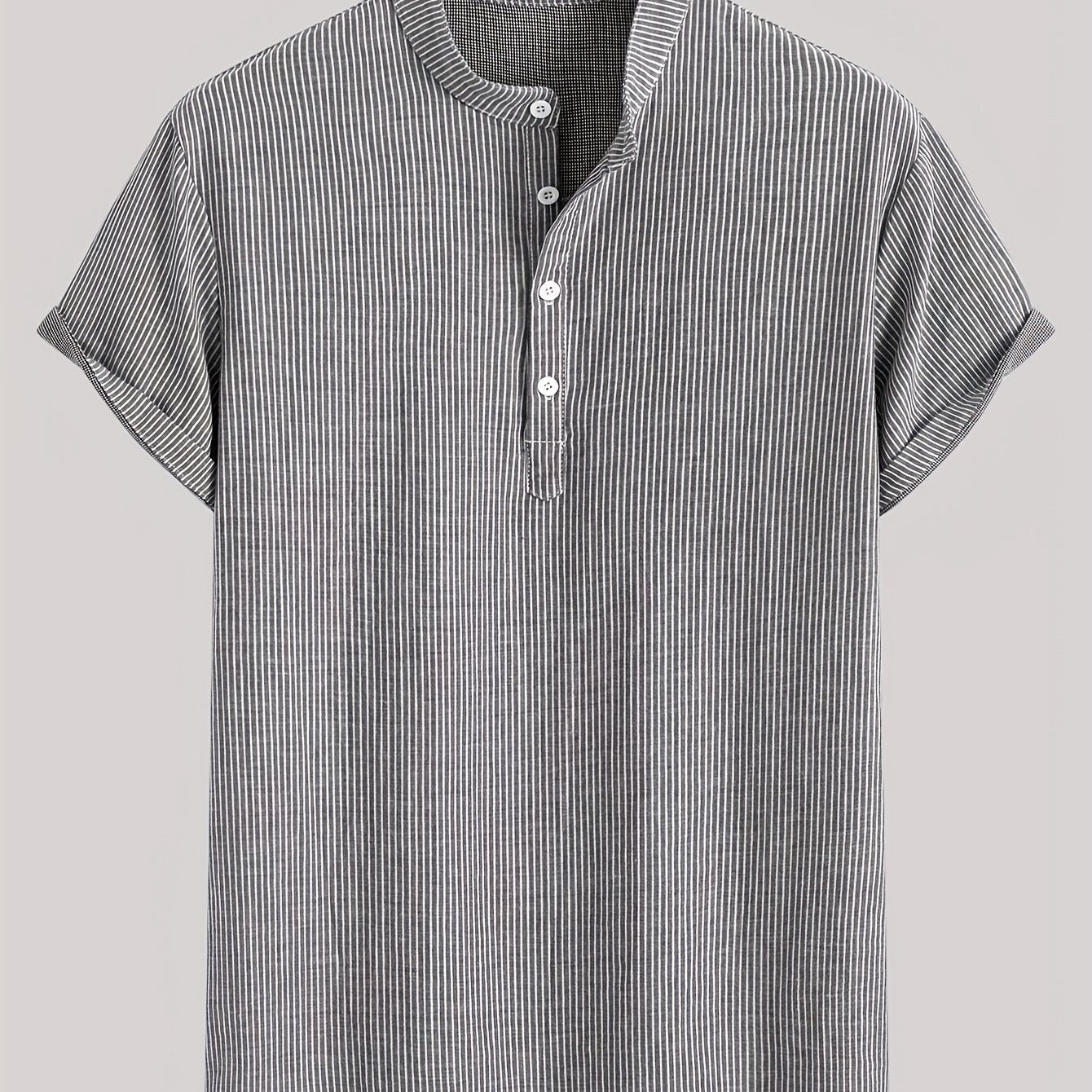 Chemise Henley à Manches Courtes pour Homme Style Décontracté Chic