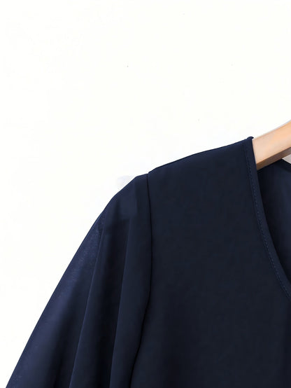 Ensemble Femme Élégant Décontracté Deux Pièces – Haut Fluide et Pantalon Imprimé Feuilles, Style Vacances Chic