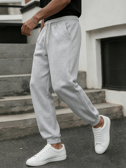 Pantalon de jogging homme coupe droite style urbain pour sport et détente
