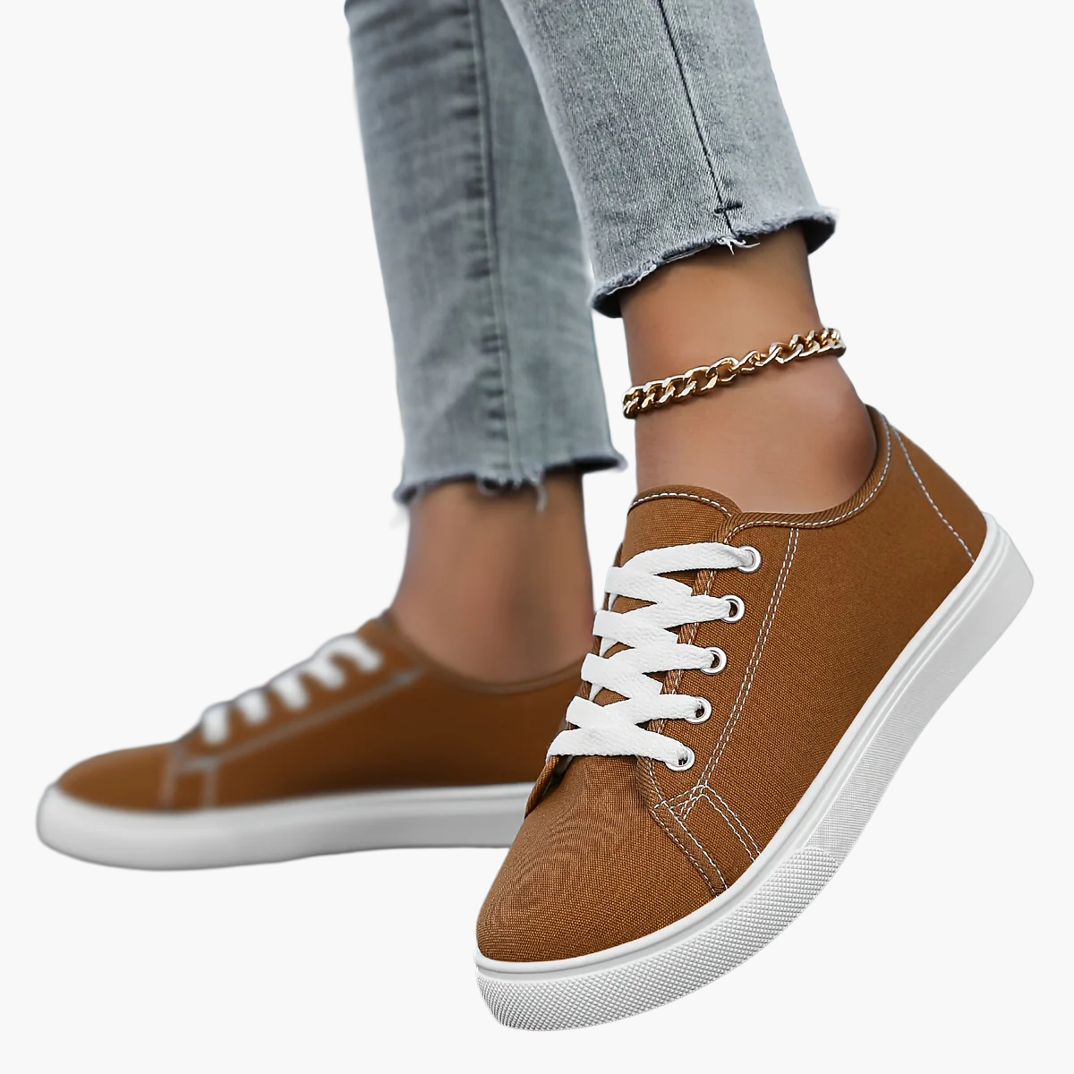 Baskets basses décontractées pour femme style urbain polyvalent