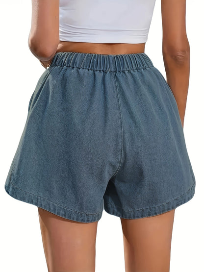 Lässige Damen-Shorts mit elastischem Bund, urbaner Stil für den Sommer