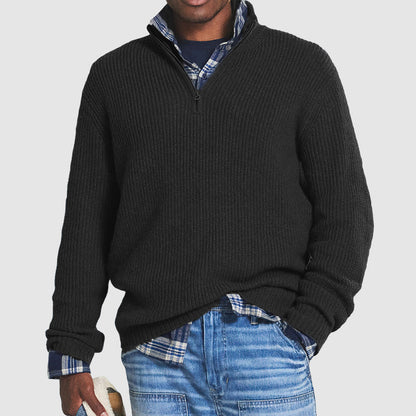 Jersey con cremallera para hombre estilo casual de negocios para otoño e invierno