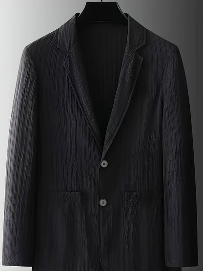 Elegant men's striped casual-style blazer for spring/summer
