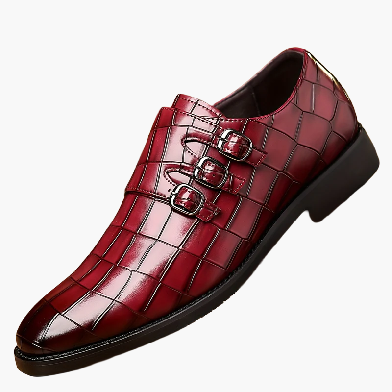 Chaussures habillées à boucle triple pour homme style vintage – élégance formelle et urbaine