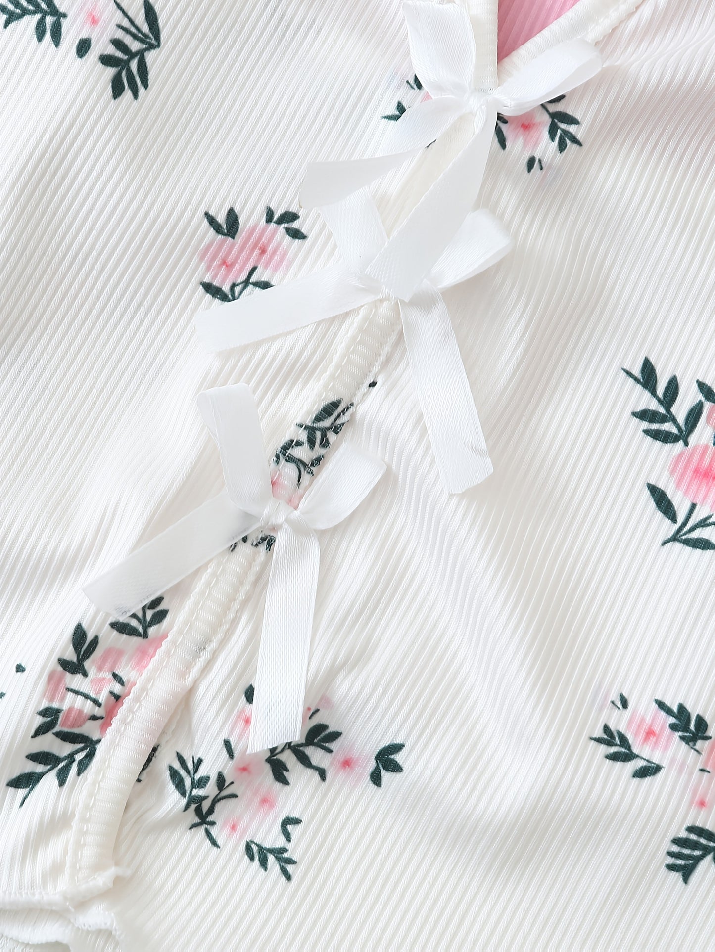 Pyjama Femme Ensemble 2 Pièces Style Floral Décontracté Été
