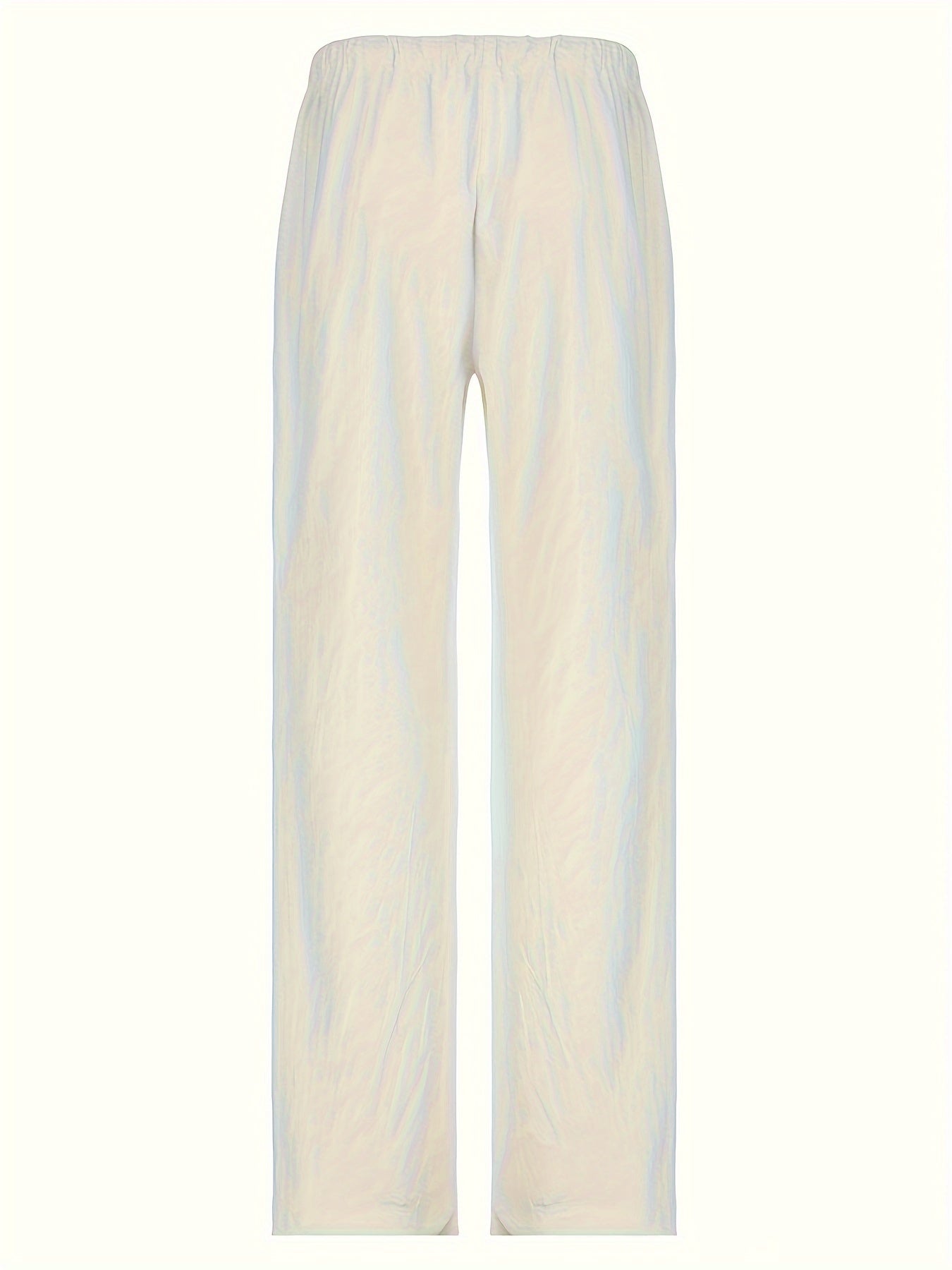 Pantalon large décontracté femme taille haute à jambes droites pour look urbain chic