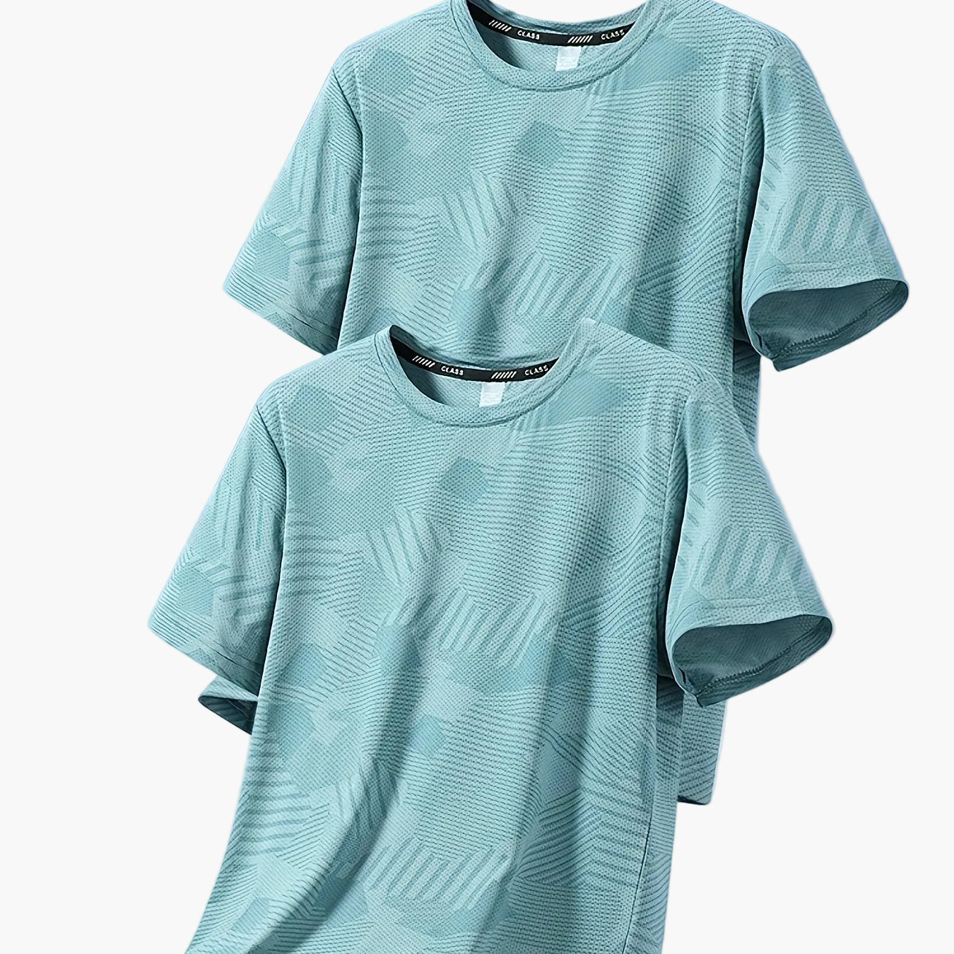 Atmungsaktives Herren-T-Shirt im tropischen Casual-Stil, kurzärmelig – 2er-Pack, ideal für den Sommer  
