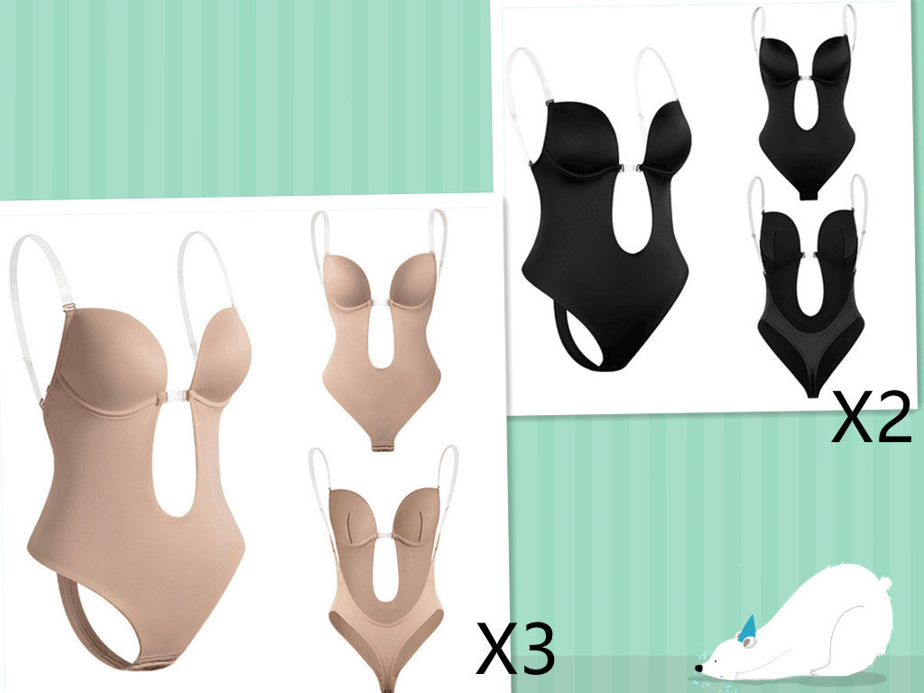 Body gainant sculptant femme style invisible push-up – Idéal sous vêtements moulants ou robes de soirée
